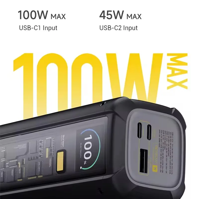 Original for Xiaomi Power Bank 25000 P03MI 212W MAX 3-Port Output TFT Screen 140W USB C for Xiaomi 14 15 Pro 3
