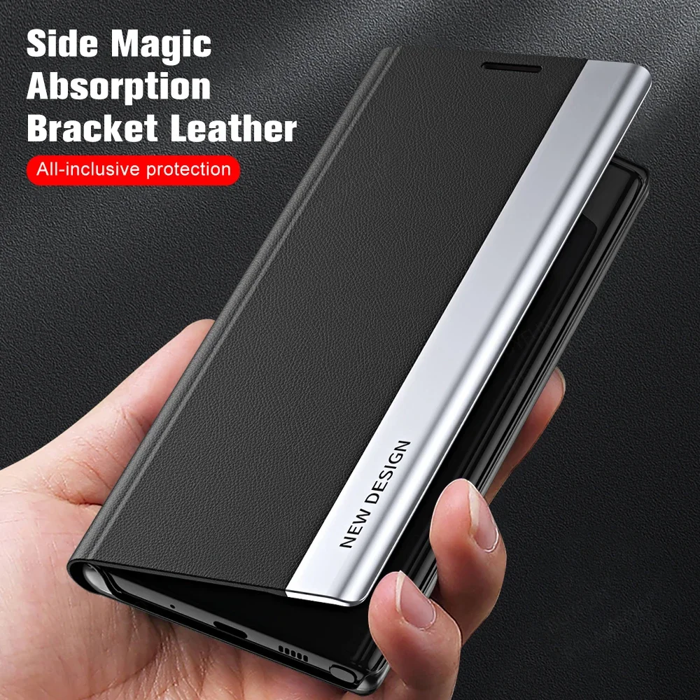 Leather Phone Case Luxury 6D Electroplated Leather Flip Case For Honor 200 Pro 5G Magnetic Book Stand Coque Honor200pro Honar Honer 200pro Honor200 phone case leather phone case leather wallet case leather case smart mirror flip case