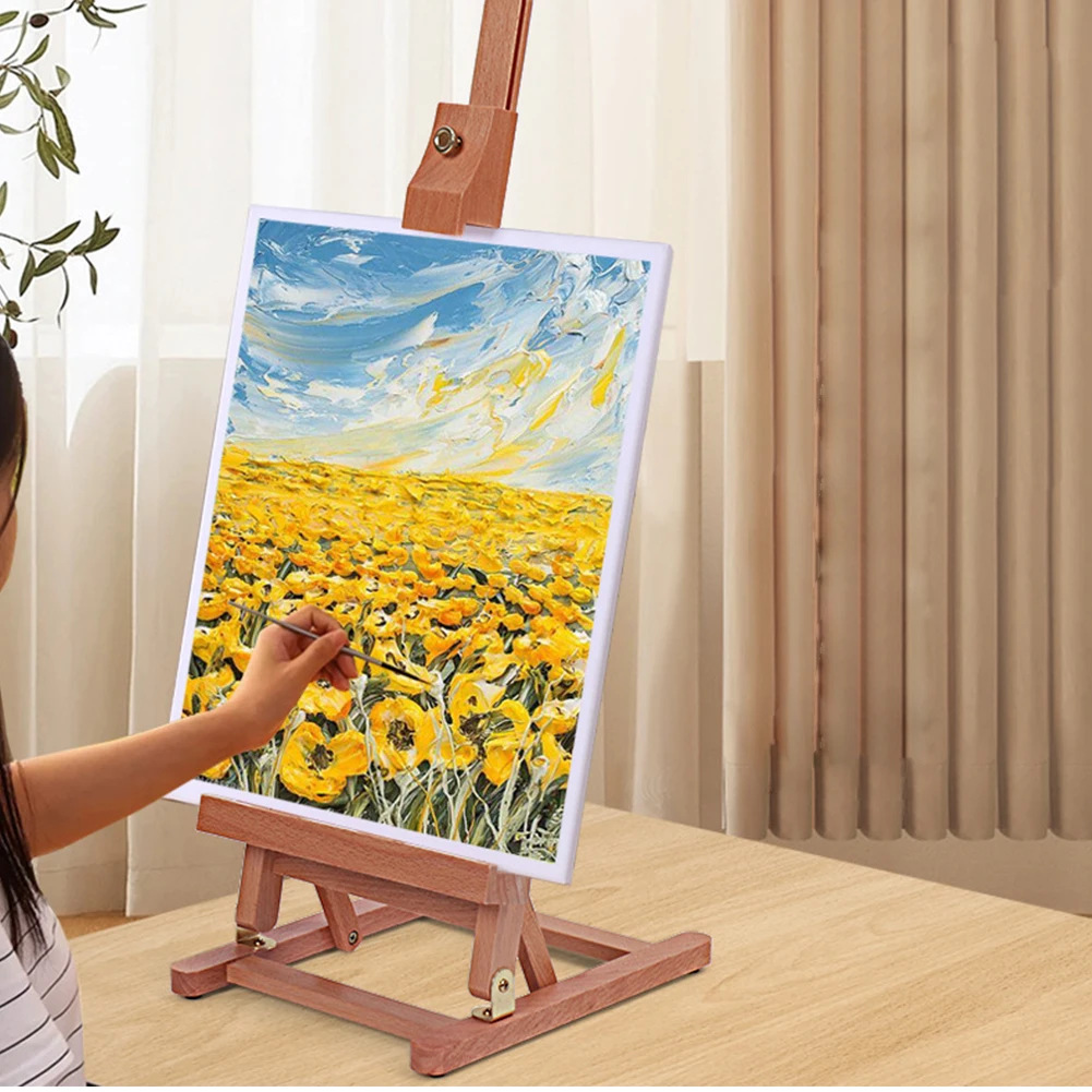 Tabletop Wooden Easel Painting Easel Stand Desktop Painting Stand for Adults Beginners Artists 43x16cm/64x19.5cm