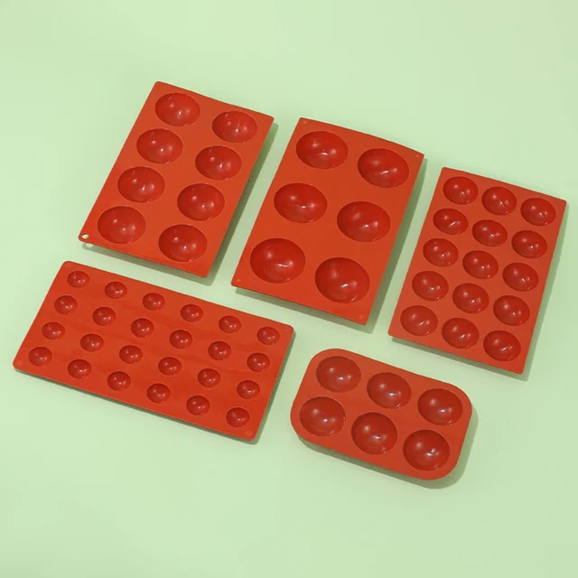 3D Golyó Kerek Félig Gömb Szilikon Formák Barkács Sütéshez Puding Hab Csokoládétorta Penészkék Kiegészítők Szerszámok - Image 2