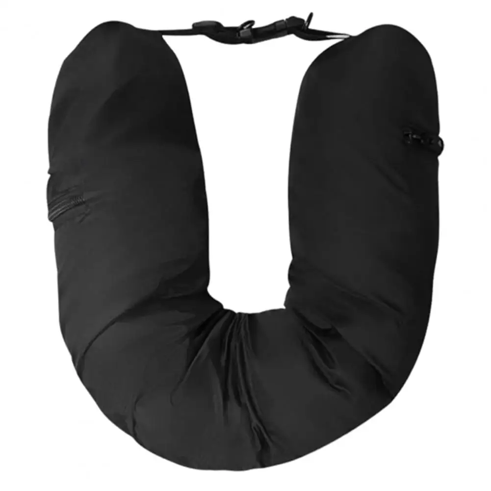 Travel Neck Pillow Self-filling Travel Pillow Portable Stuffable Neck Pillow for Travel with Refillable Support Cushion for Car 6