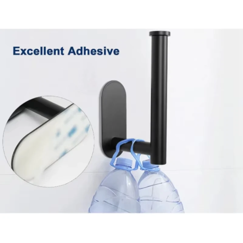 Toilet Paper Holder No Punching Wall Mounted Rustproof Anticorrosion Stainless Steel Bathroom Kitchen
