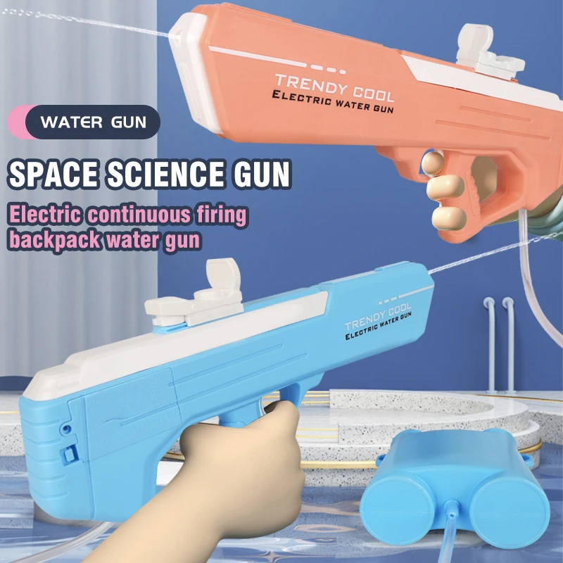 Electric Repeater Pistol Space Water Gun with Backpack Long Range Continuous Firing Children's Water Battle Game Toys Kids Gifts