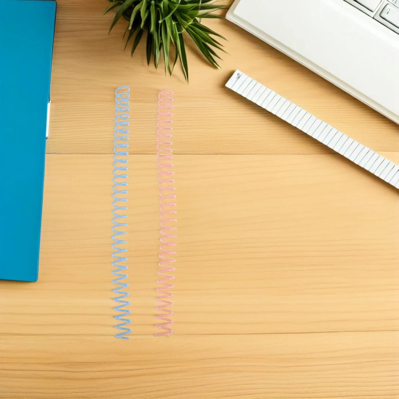 8Pcs 플라스틱 나선형 바인딩 코일 35Mm 사무실 학교 홈 보고서 엔지니어링 프리젠 테이션을위한 다채로운 빗 바인딩 스파인