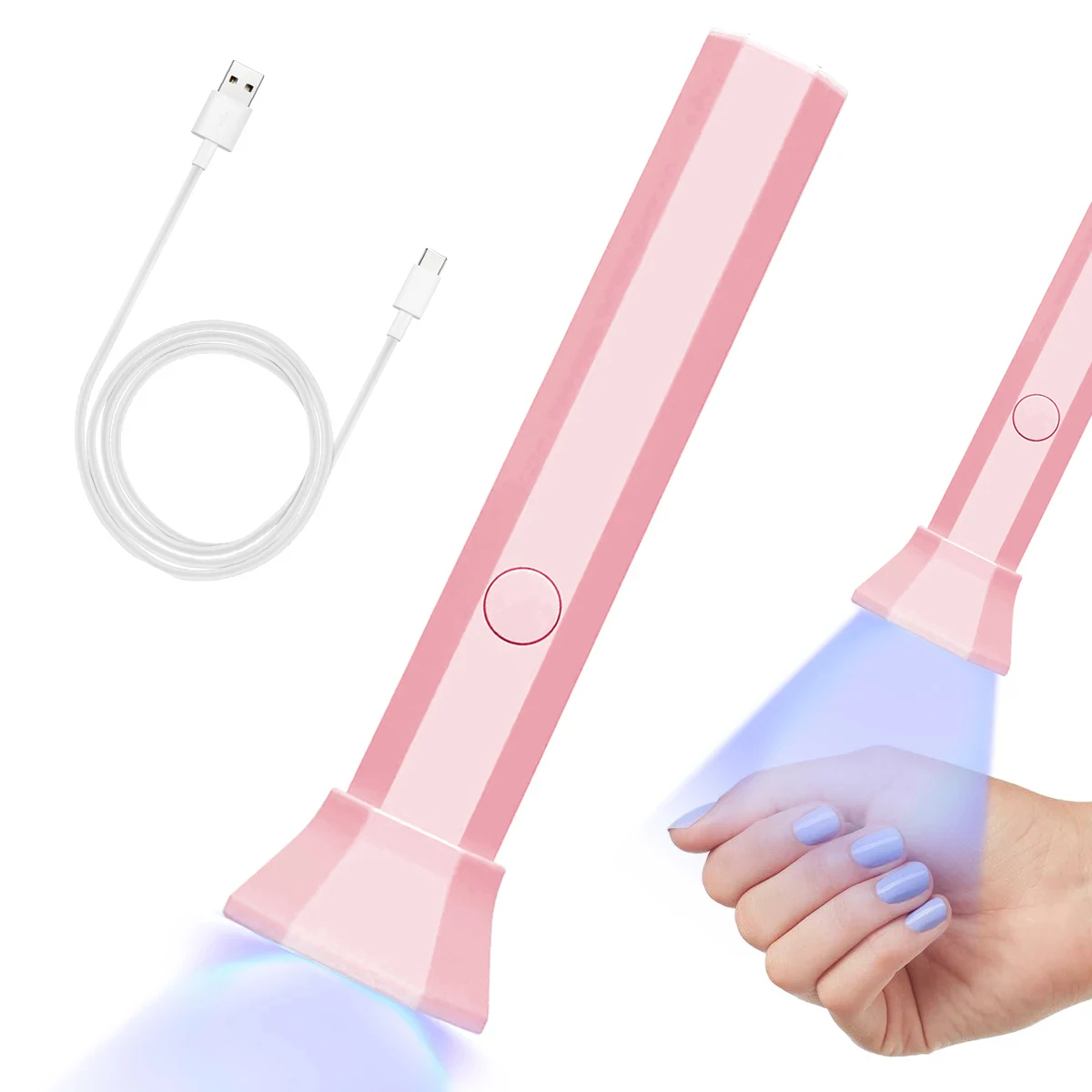 LULAA 휴대용 네일 드라이어 램프, UV LED 네일 라이트, 빠른 건조 라이트, 모든 네일 젤 경화용, 충전식 가정용 광선 요법 도구 