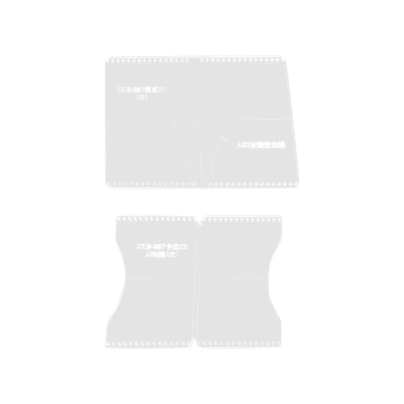 Wallet Acrylic Stencil, Clear Acrylic Making Stencil, Wallet Stencil Set for