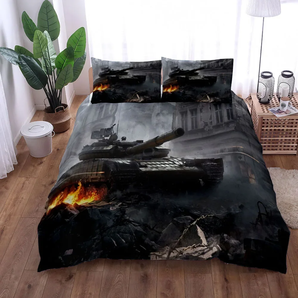 World War Air Battle Duvet Cover Set King Queen Double Full Twin Single Size Boys Bed Linen Set