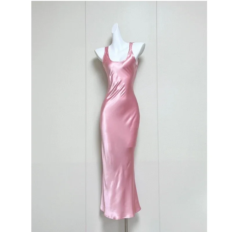 

Top @ Summer of 2023, Independent Designer Brand, Acetate Strap Satin Slim Fitting Dress