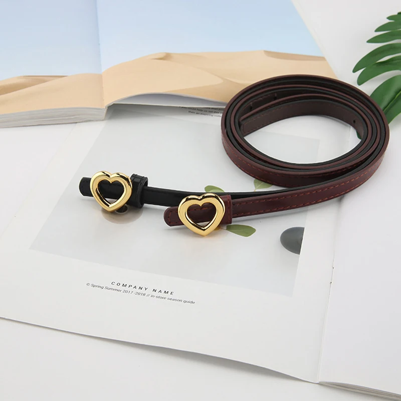 

Fashion Adjustable Women PU Leather Thin Belt Smooth Surface Ladies Belt Girls Waist Jeans Belt Strap Jeans Dress Belt Waistband