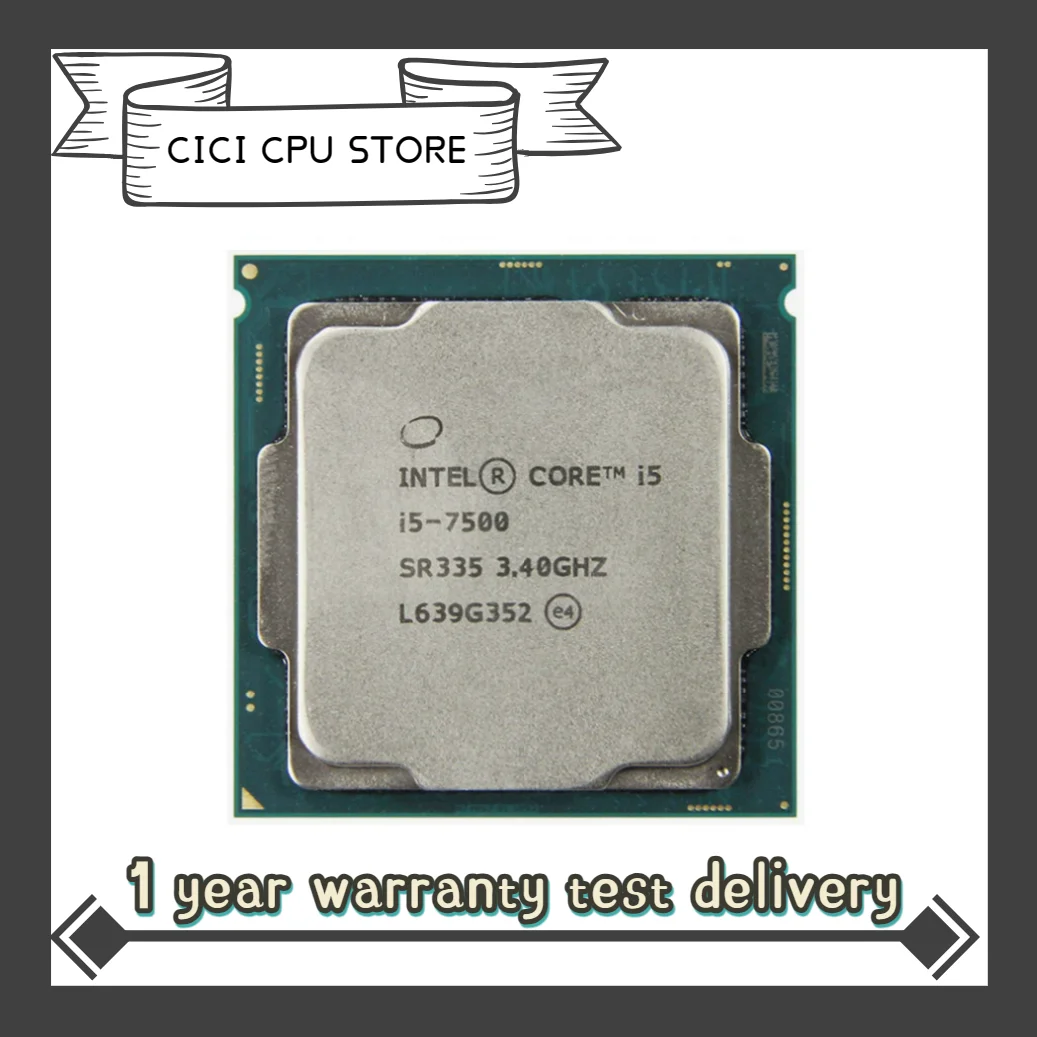 

Used Intel Core i5 7500 3.4GHz Quad-Core Quad-Thread CPU Processor 6M 65W LGA 1151