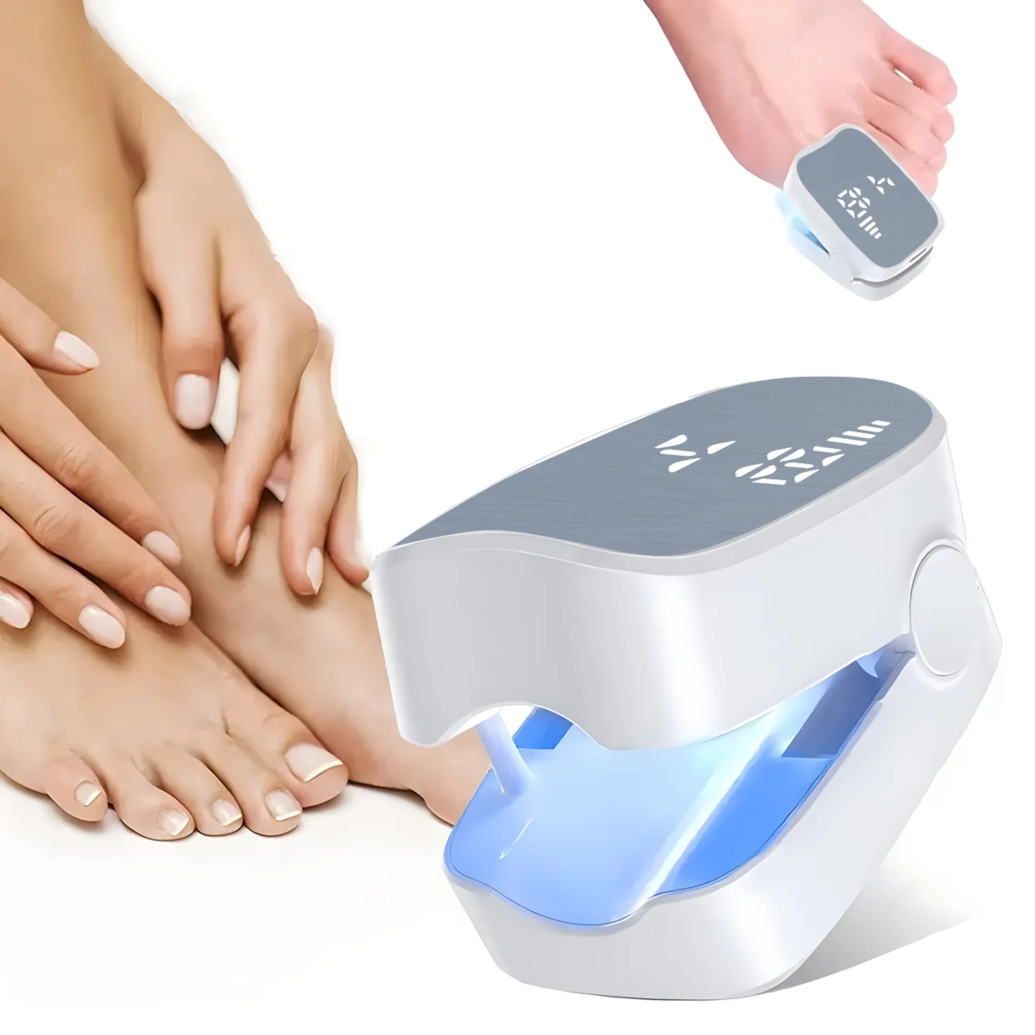 Dispositivo laser a LED per il trattamento dei funghi delle unghie per la pulizia dell'onicomicosi Carica USB 905nm Luce infrarossa 470nm Luce blu per salone di bellezza - immagine 6