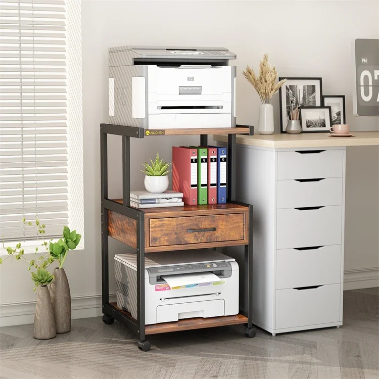

YQ FOREVER Office Printer Rack Kitchen Storage Rack Microwave Oven Rack Shelf Kitchen Furniture