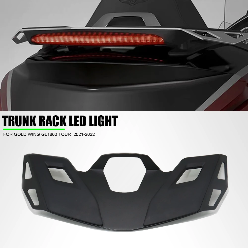 

New Motorcycle Rear Top Box Shelf Trunk Luggage Rack LED Light For Honda GOLD WING Goldwing GL 1800 GL1800 B DA TOUR 2021 2022 -