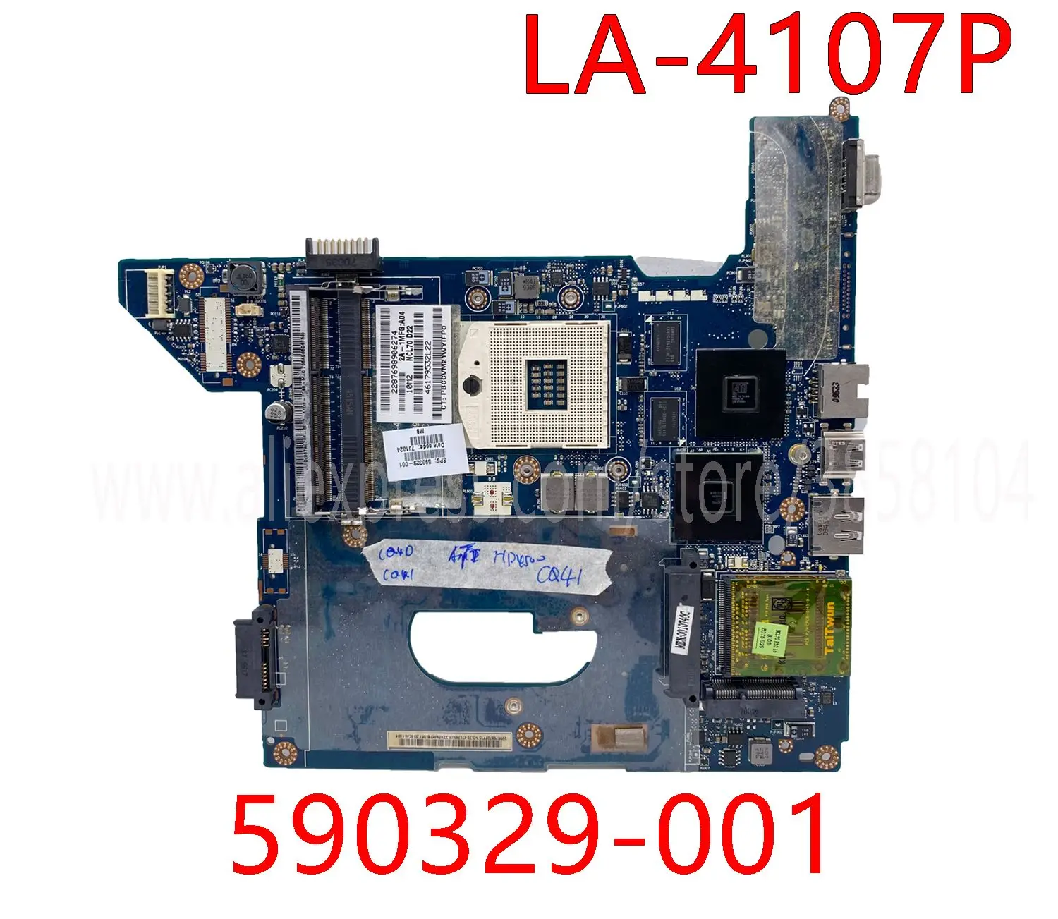

For HP CQ41 Laptop Motherboard LA-4107P 590329-001 590329-501 590329-601 With HD4350 Video Card