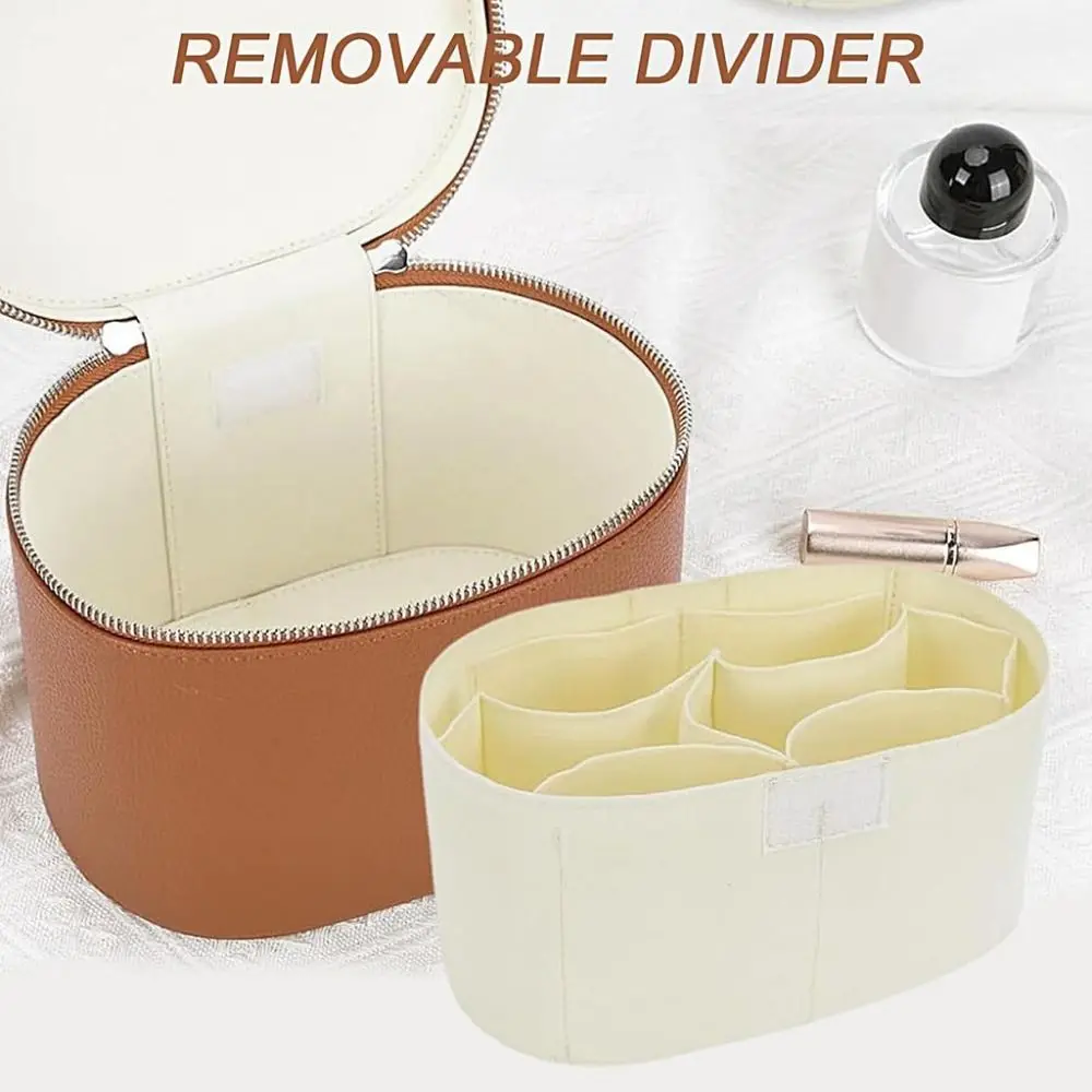 Borsa per il Trucco alla Moda, Pochette Cosmetica Portatile di Grande Capacità, Organizer da Viaggio Impermeabile in PU