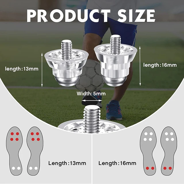 16 Tacchetti Sostitutivi Per Scarpe Da Calcio - Borchie In Metallo E Nylon