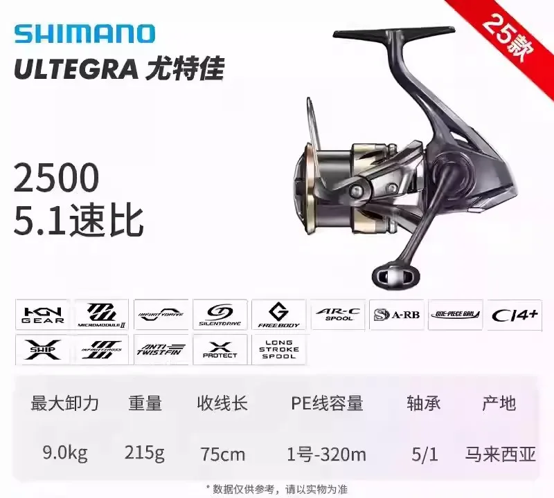 Original 2025 New SHIMANO ULTEGRA 1000 2000 2500 3000 4000 5000