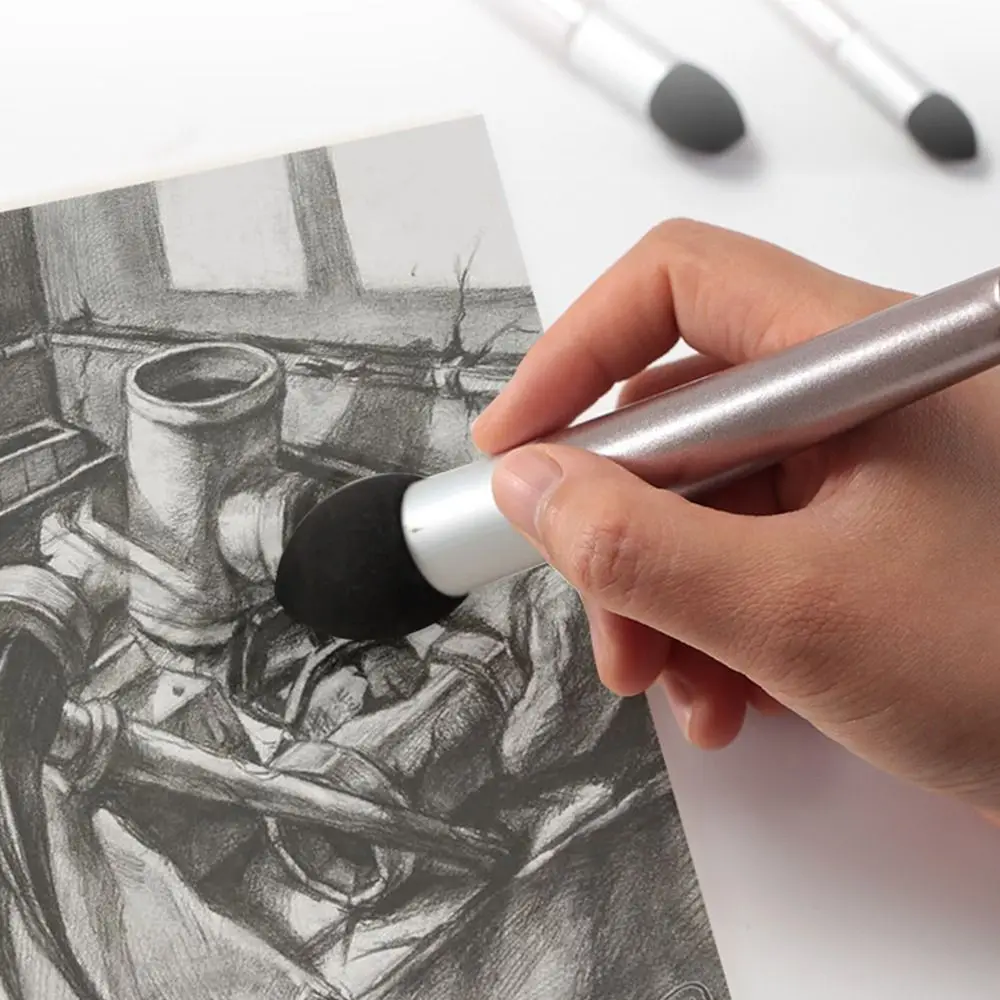 Washable Sketch Rubbing Brush Sponge Pen 1PCS for Oil Pastel Reusable Surface Detail Processing Rendering Highlight Detail Tool
