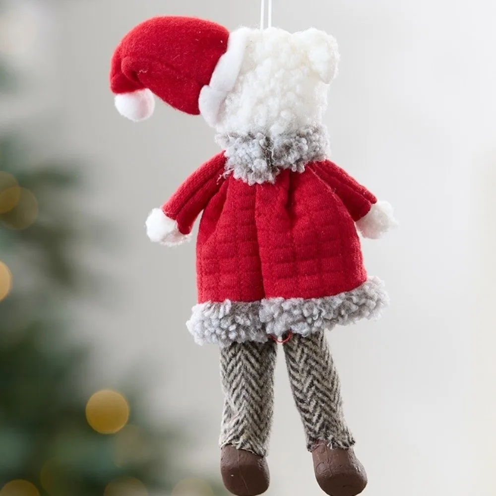 Creative Cute Bear Doll Ornaments Fabric Animal Pendants Christmas Tree Hanging Ornaments Christmas Tree Hanging Xmas Party