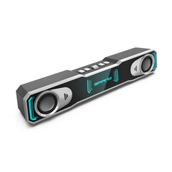 RGB Bluetooth Stereo Sound Box with Powerful Dual Speaker Drivers (Black)