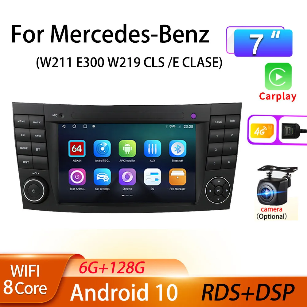 Автомагнитола 2 din для Mercedes Benz E-Class W211 W463 W219 W209 E200 E220 E300 GPS Android 10 видеоплеер