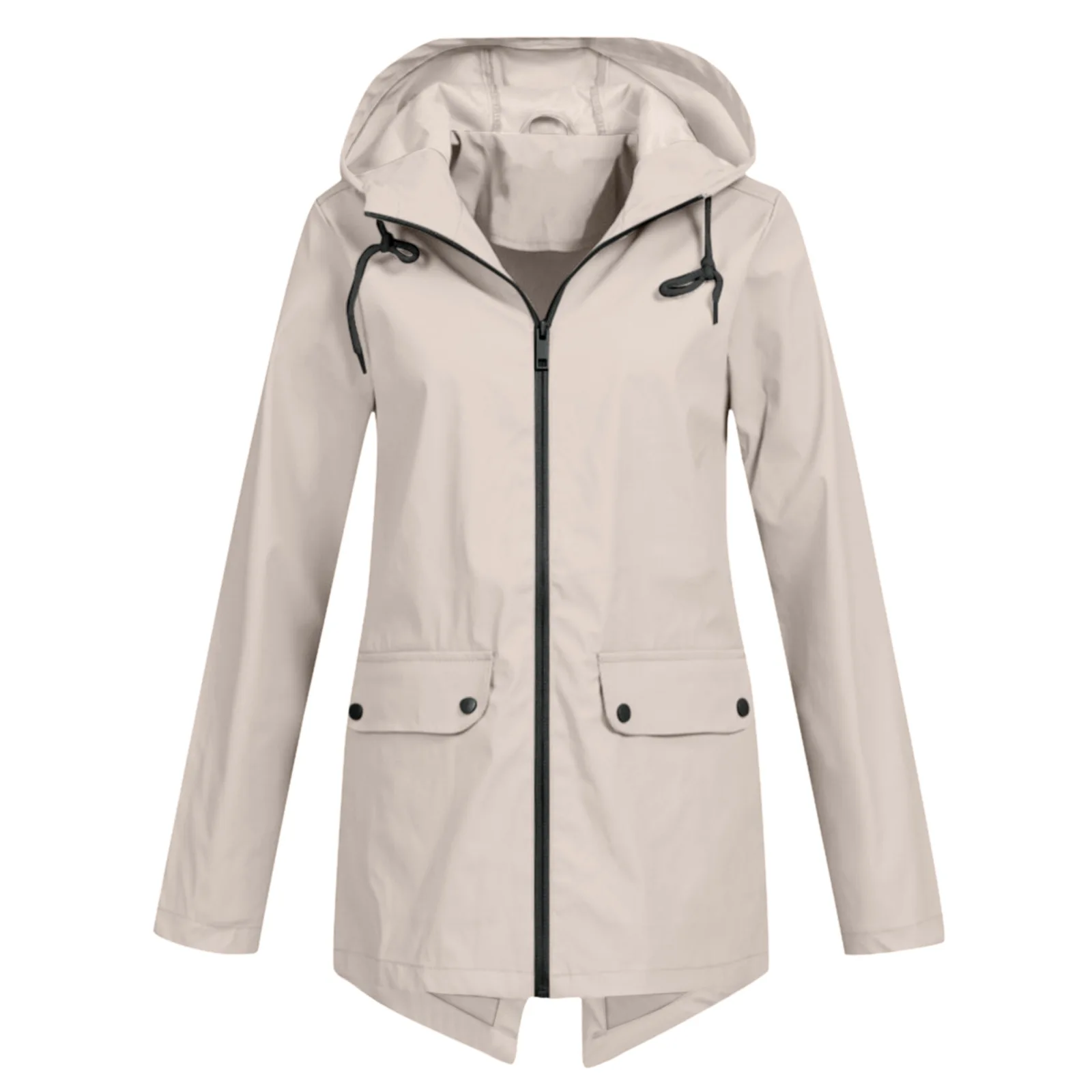 Waterproof Raincoat for Women Hooded Lightweight Outdoor Jacket