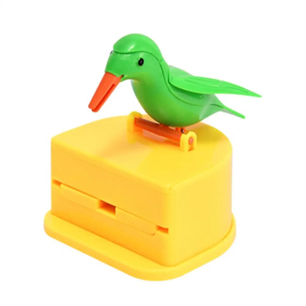 

Automatic Toothpick Holder Automatic Woodpecker Toothpick Dispenser with Smooth Edge Cute Little Bird Decor for Burr-free