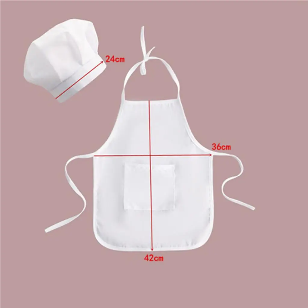 Infant Newborn Photography Prop Picture Chef Apron Set Uniform for Boy Girl