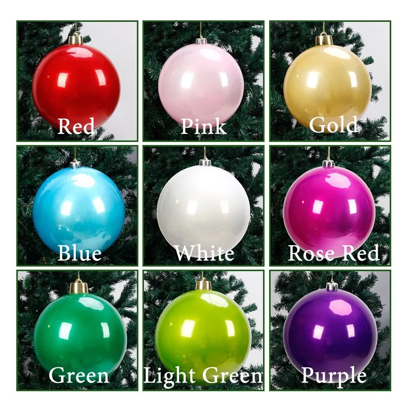 thumbnail image 1 of 1pcs 120mm-250mm Pearlescent Shiny Christmas Ball Tree Decoration Ornament Hang For Home Bar Party Birthday Wedding Xmas Decor, 1 of 5