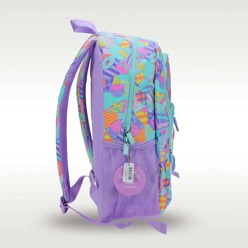 Australia Smiggle Original Children's Schoolbag Girls Dazzling Ice Cream Large Capacity School Learning Supplies 16 Inches