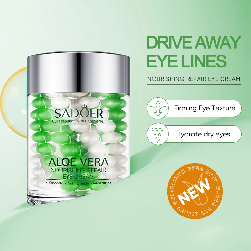 SADOER Aloe vera Eye Cream Anti Dark Circles Wrinkles Moisturizing Anti-aging Creams Eyes Skin Care