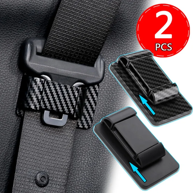 

Car Seat Belt Limiter Buckle Stopper Self-adhesive Fixed Clip Buckle Safety Belt Adjusting Clip SeatBelt Accessories