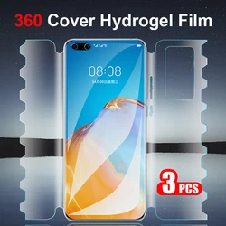 Ultra - Durable 360 Hydrogel Screen & Back Protector Film - 3PCS (For HUAWEI P60)
