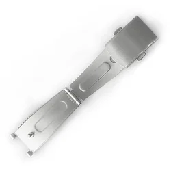 Stainless Steel Butterfly Buckle Watch Clasp - Double Press Folding Design - 20mm (Silver)