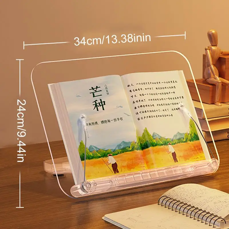 Book Stand For Reading Transparent Acrylic Book Reading Holder Material Support Tool For Book Tablet Office Supplies products