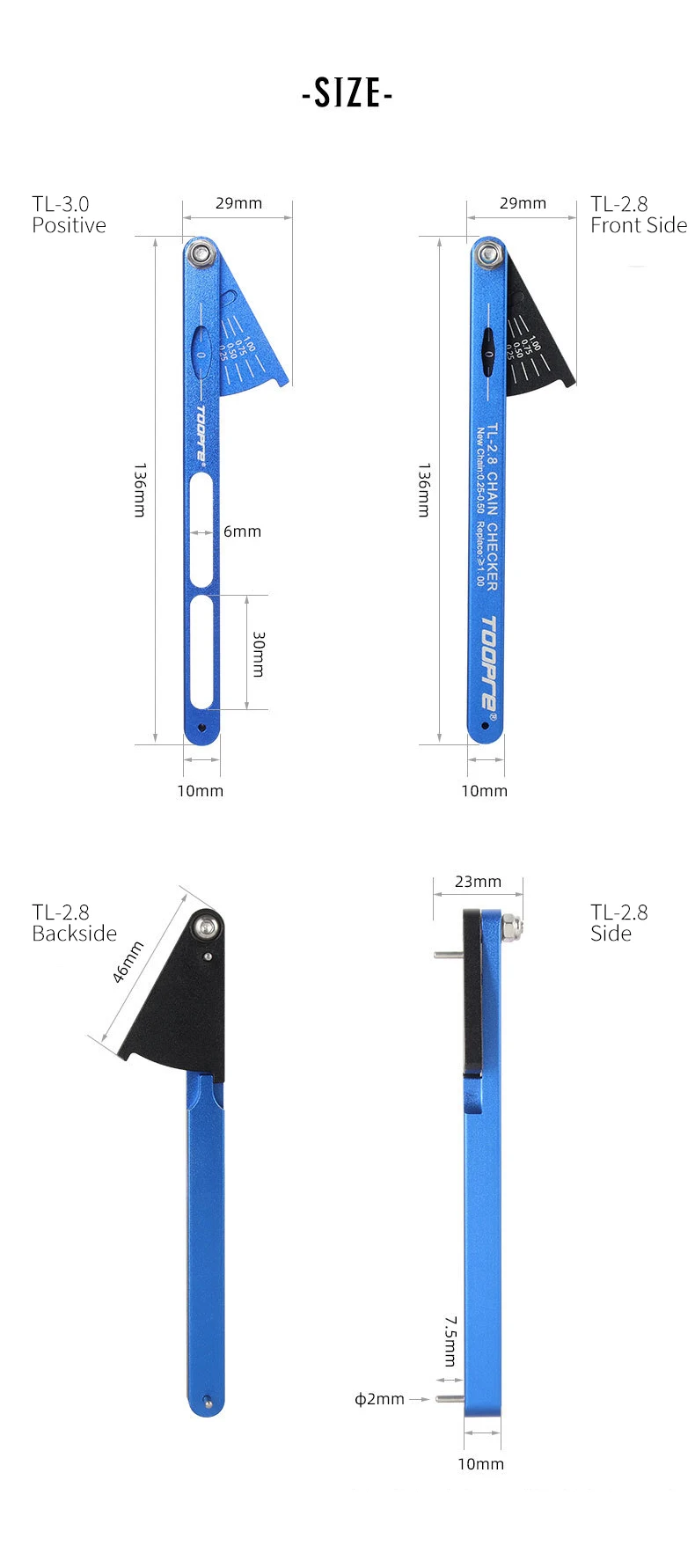 TOOPRE Bicycle Chain Wear Measuring Device - Detail 8