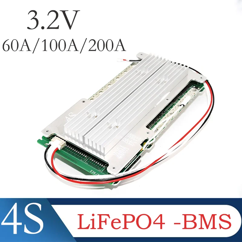 

4S 12V 60A/100A/200A Lifepo4 Battery BMS 3.2V Same port Lithium Iron Phosphate PCM 12.8V High Power Balance Protection Board