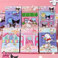 Sanrio Quite Book Kuromi Cinnamoroll Handmade Sticker Funny Montessori Educational Toddler Game For Kids Gift 1