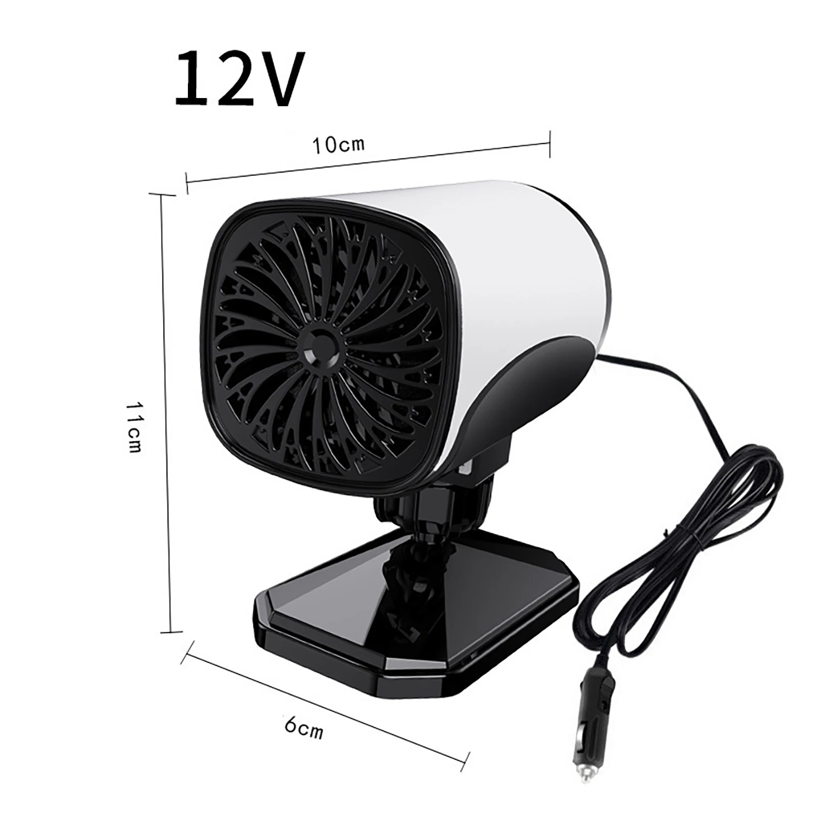 Car Heater Defroster 12V/24V 130W Mini Electric Heater 2 IN 1 Cooling  Heating Fan Auto Windshield Defogging Demister Defroster