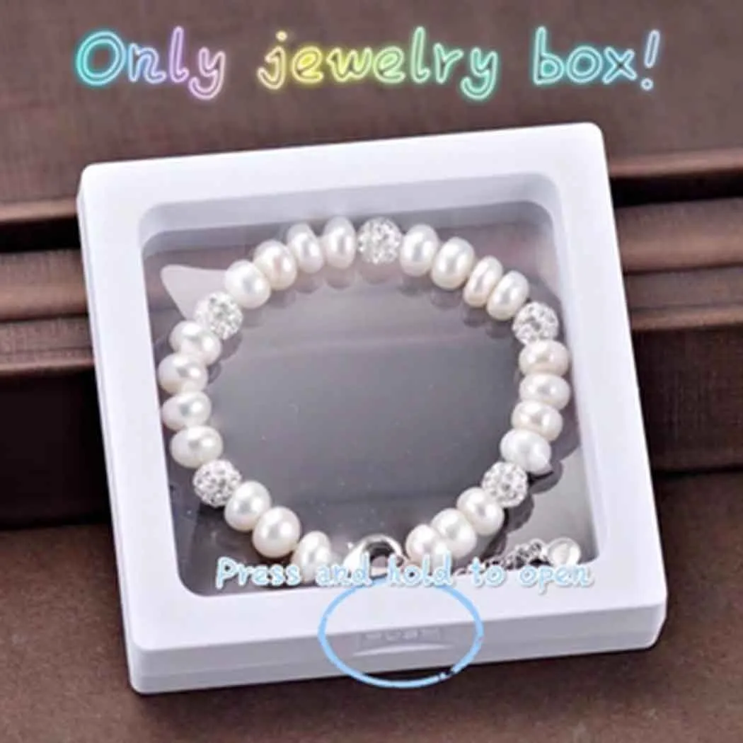 Transparent Anti Oxidation Jewelry Suspension Box PE Film Display Box Jewelry Ring Bracelet Necklace Storage