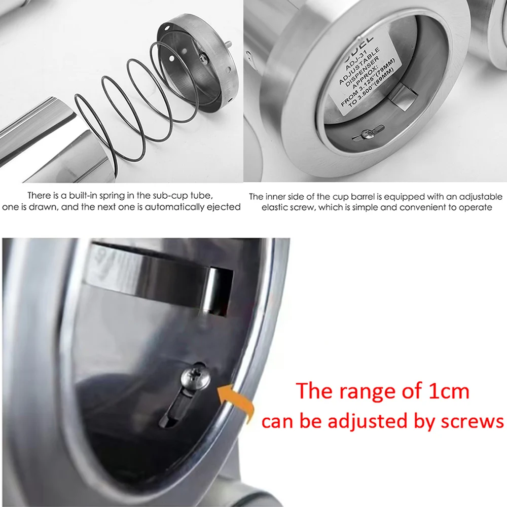 XEOLEO Bubble tea Cup dispenser 304# Stainless steel Automatic Disposable Cup Multifunctional Coffee and Milk Tea Cup dispenser 2