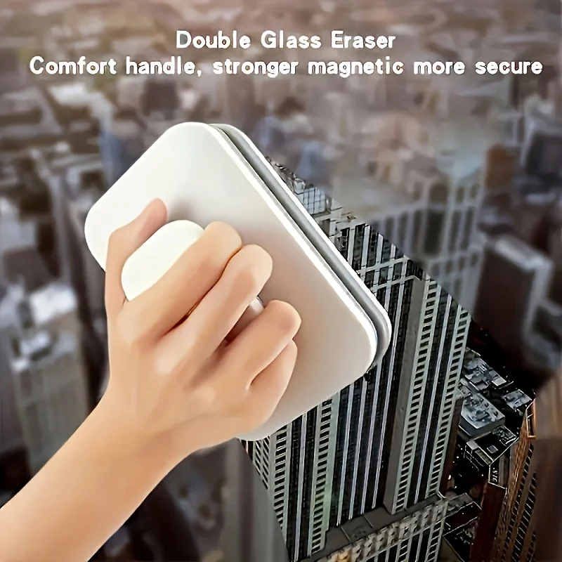 Double-sided Wiping Magnet for High-rise Glass Windows Cleaning