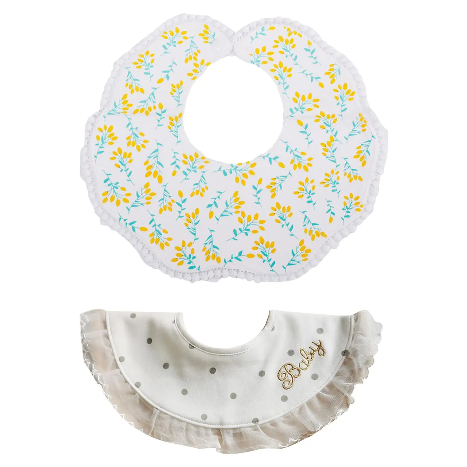 

Cotton Bib Lace Feeding Bibs Drool Bib Drooling Multi Use Scarf Bibs for Infant Toddlers 0-36 Months Boys Girls Birthday Gifts