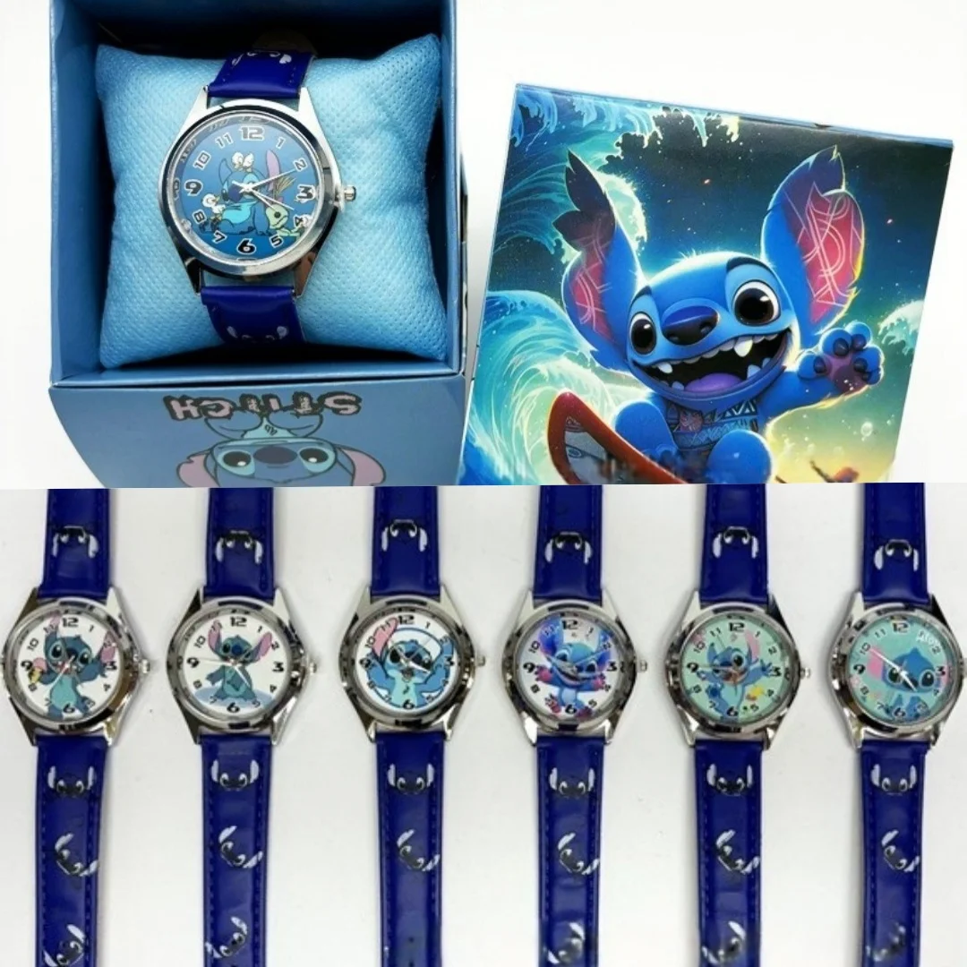 Cartoon Stitch  Box Watch Pointer Quartz Children Box Gift Watch Girls Kawaii Stitch Box Cute Girly Heart Watch Birthday Gift 6