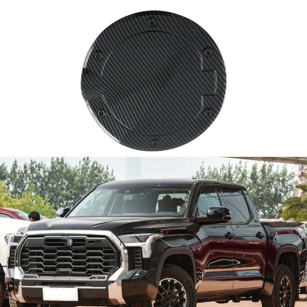 

Крышка топливного бака из углеродного волокна для Toyota Tundra 2022-2023, крышка газовой двери, крышка отделочной отделки масляной двери