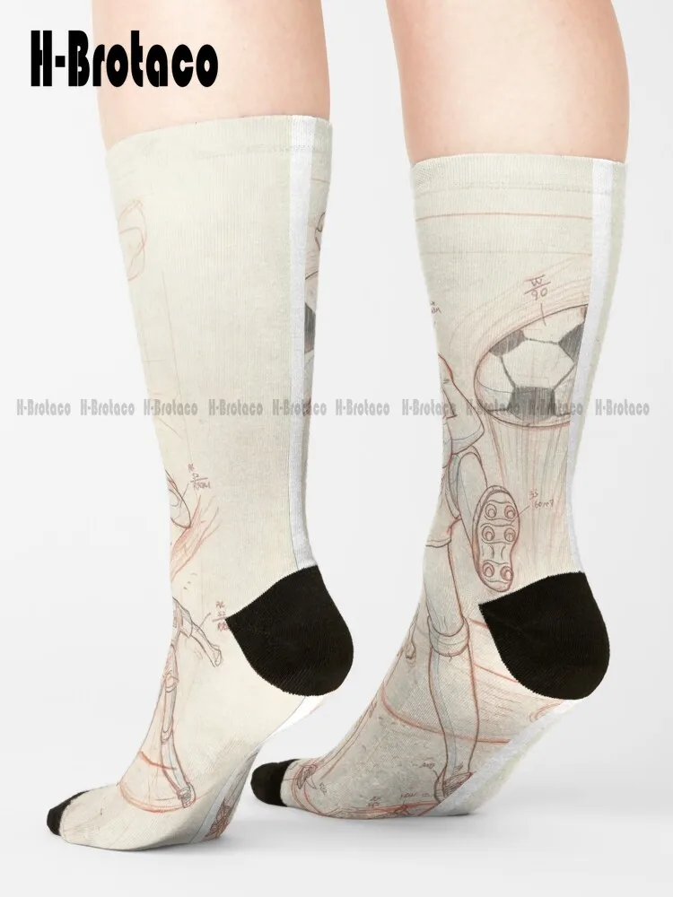 

Носки-эскизы Captain Tsubasa, мужские удобные спортивные женские носки для скейтборда в стиле ретро
