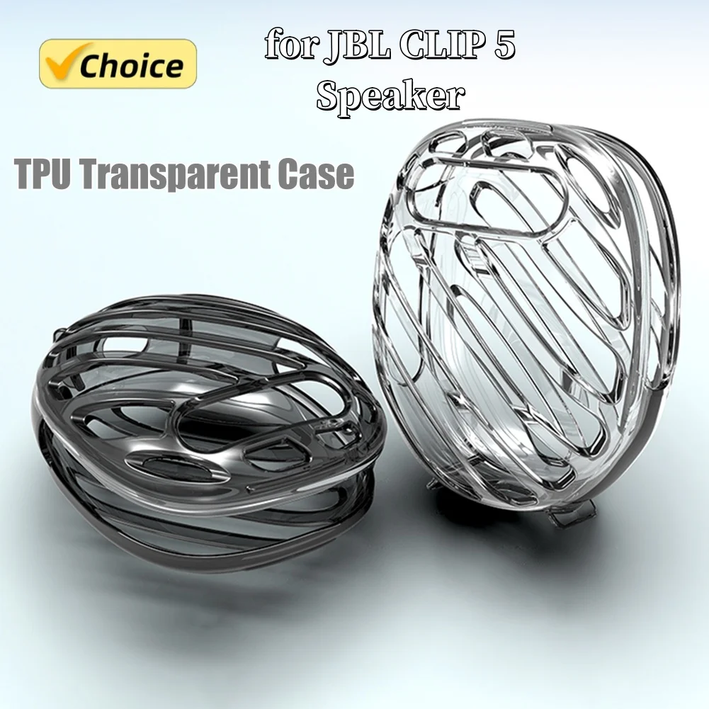 Audio Protective Case for JBL CLIP 5 Bluetooth Speaker Accessories Anti-Scratch Transparent Speaker Shell TPU Transparent Case