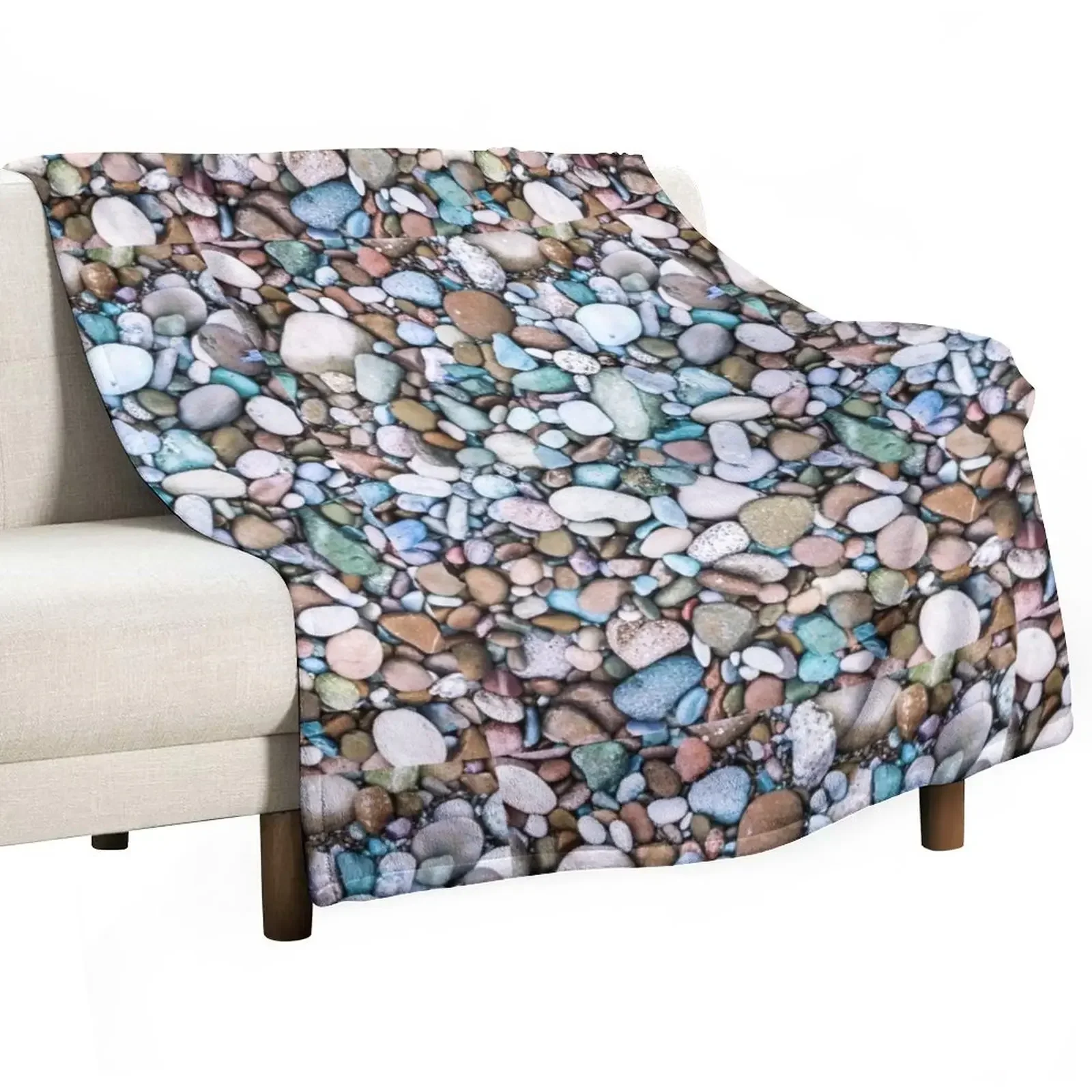 

River Bed of Rocks and Pebbles Throw Blanket Soft Big Soft Blankets Sofas Of Decoration Blankets