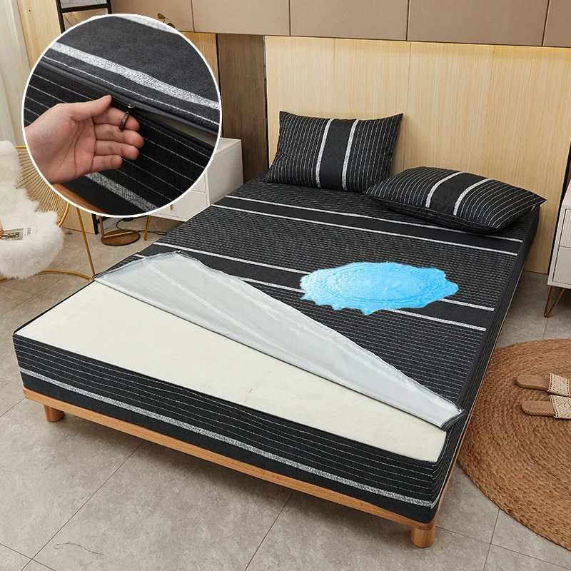 방수 매트리스 보호대, 두꺼운 퀼트 장착 침대 시트, 부드러운 통기성 매트리스 패드, 토퍼 커버, 맞춤형 사이즈 침대 커버