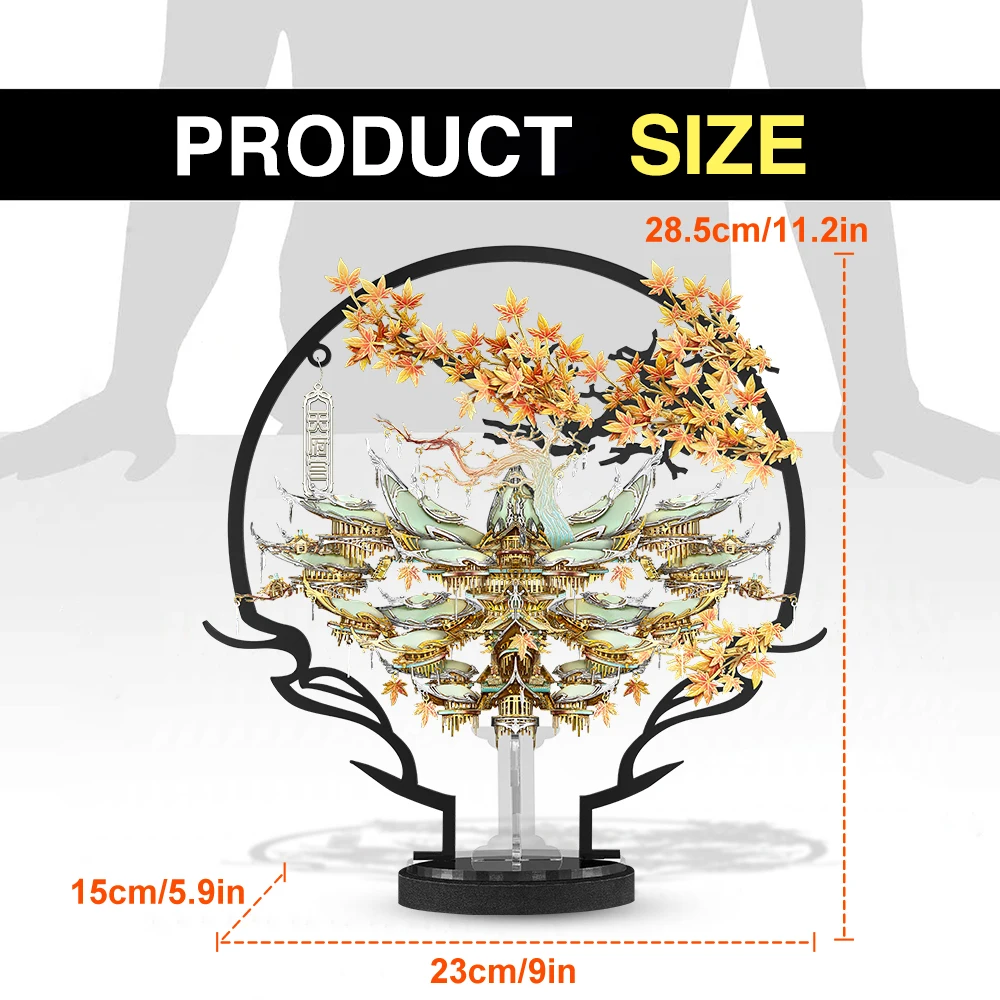 Piececool 3D Metal Puzzles Tianfu Palace Assembly Model Kits for Adult Constructor Toy Gift for Teen 2